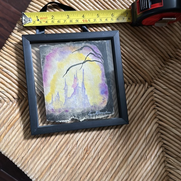 Watercolor, castle in background. Original piece. - Picture 4 of 4